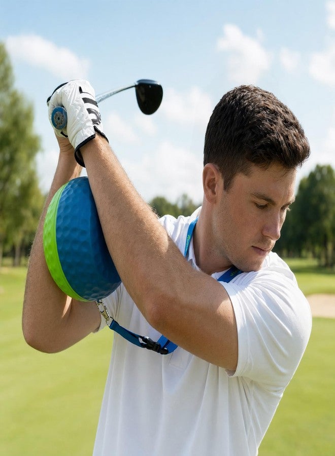 Acebirdie Golf Training Aid, Golf Swing Trainer - Golf Training Aid Ball with Arm Band for Impact Precision & Consistent Swings | Fix Slicing, Scooping & Chicken-Wing - Soft Memory Foam (Medium) - Image 2