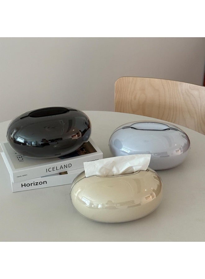 Beauenty Tissue Box Cover Large Oval Tissue Box Holder with Non-Slip Base Decorative Luxury Napkin Holder Modern Stylish Elegance for Bathroom Toilet Bedroom Living Room Table Desk Office - Image 5