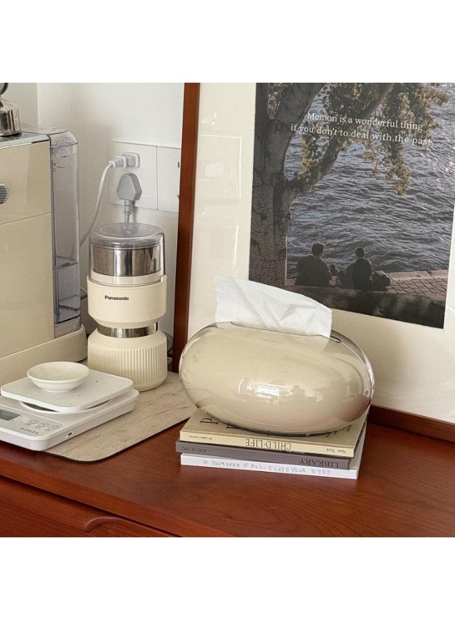 Beauenty Tissue Box Cover Large Oval Tissue Box Holder with Non-Slip Base Decorative Luxury Napkin Holder Modern Stylish Elegance for Bathroom Toilet Bedroom Living Room Table Desk Office - Image 2