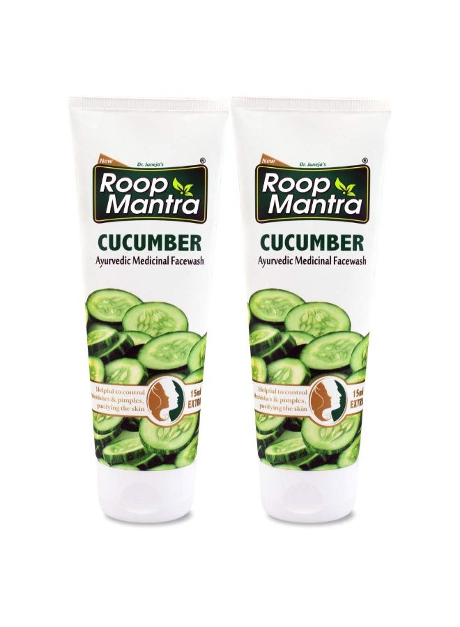 Roop Mantra Cucumber Face Wash For Dry Skin | Herbal Face Care For Hydrate And Moisturize Skin, Inflammation, And Improve Skin Tone| 115 Gm (Pack Of 2) - Image 1