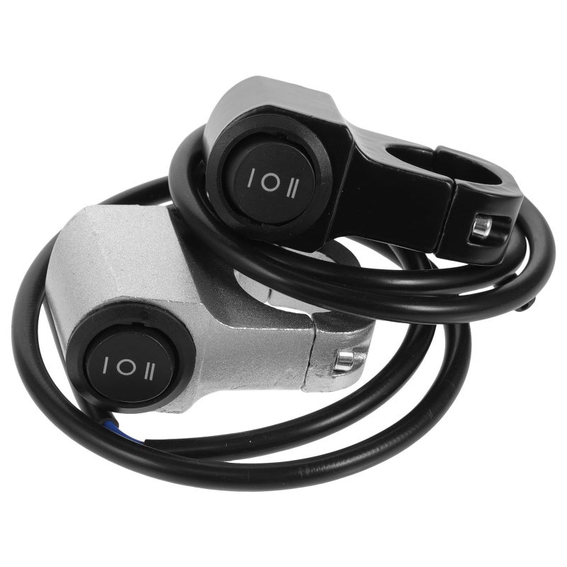 Motorcycle Aluminum Alloy Headlight Switch 2pcs Handlebar Toggle Control Universal - Image 2