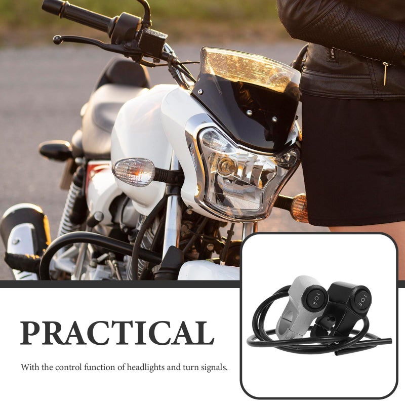 Motorcycle Aluminum Alloy Headlight Switch 2pcs Handlebar Toggle Control Universal - Image 5