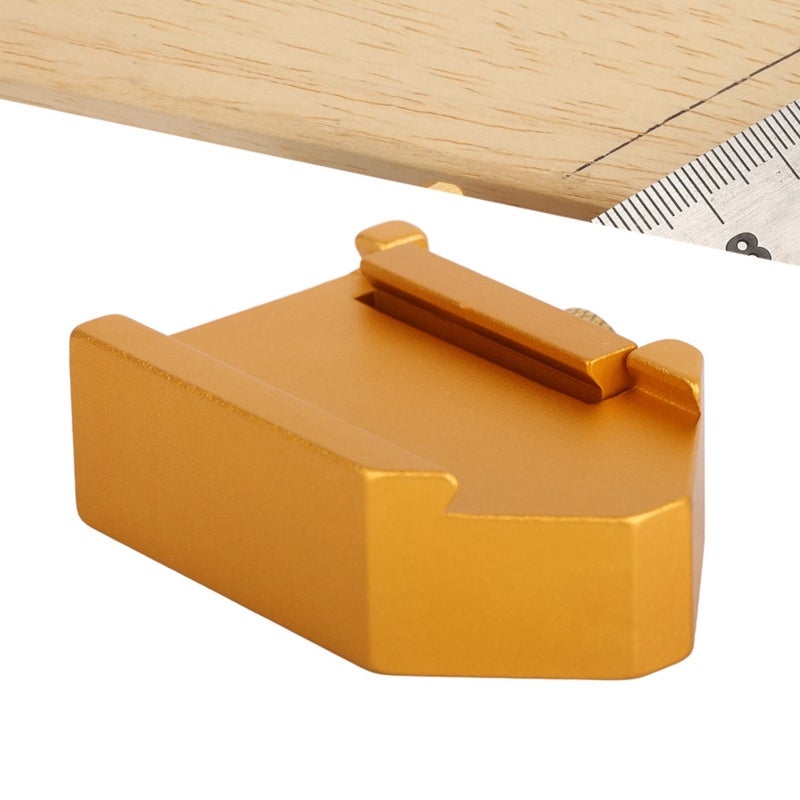 Aluminum Alloy Ruler Locator for Steel Rulers 30mm x 2mm - 45 Degree Line Scribe Guide - Adjustable Block for Woodworking - Image 1