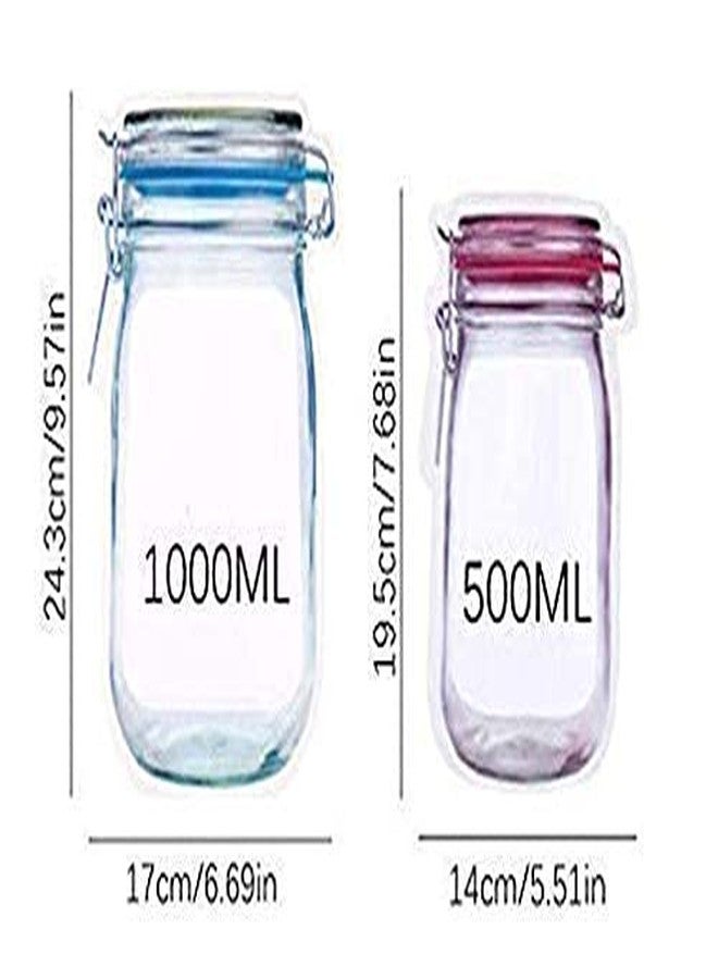 AG E-Com Jar Bottles Bags, Jar Pouch for Food Storage Bag Jar Pouch, Reusable Airtight Seal Storage Bags. - Image 5