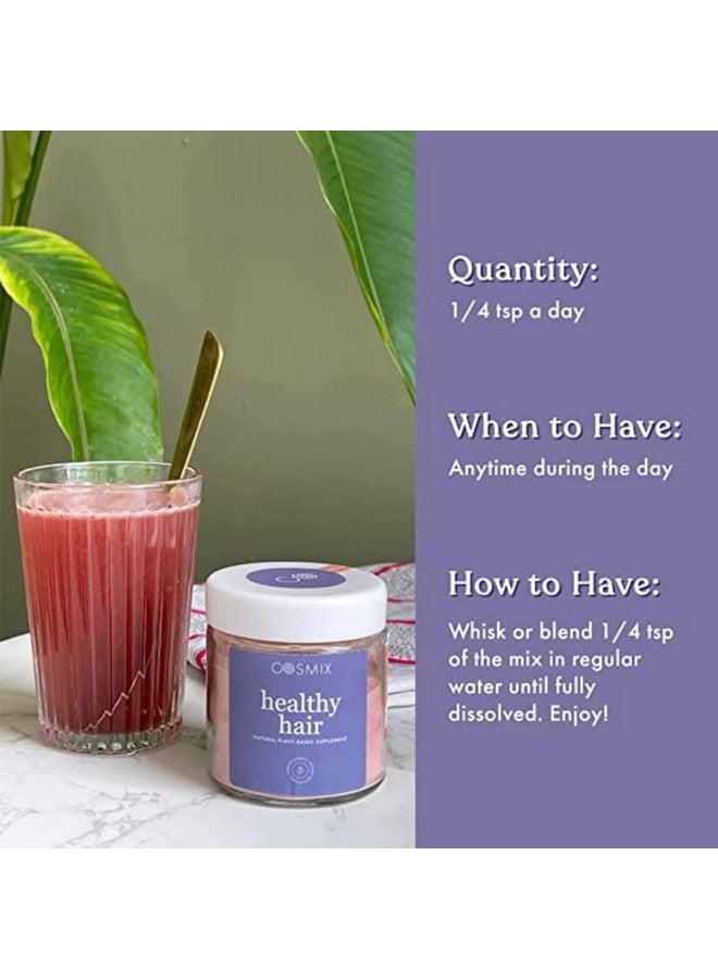 Cosmix Healthy Hair | For Healthy Scalp & Hair | Biotin Booster | Superfood Blend With Berries, Amla & Bamboo Shoot | 60G - 40 Servings | No Preservatives No Added Sugar | Plant Based, Powder - Image 5