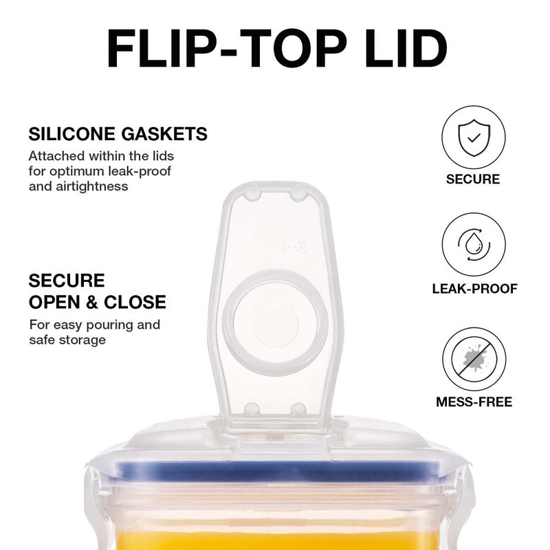 LocknLock Aqua Fridge Door Water Jug with Handle BPA Free Plastic Pitcher with Flip Top Lid Perfect for Making Teas and Juices, 3 Quarts, Clear - Image 5