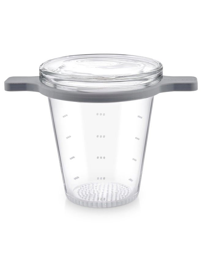 Teabloom Purity Loose-Leaf Tea Glass Infuser with Versatile Lid – 3.3 Borosilicate, Laser-Perforated Design, Universal Fit for Cups & Teapots, Toxin-Free Brewing, Ideal for Whole-Leaf Teas - Image 1
