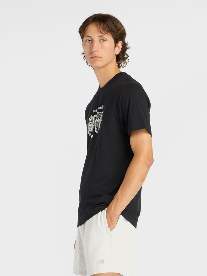 New Balance Black Graphic Print Cotton T-Shirt - Image 2