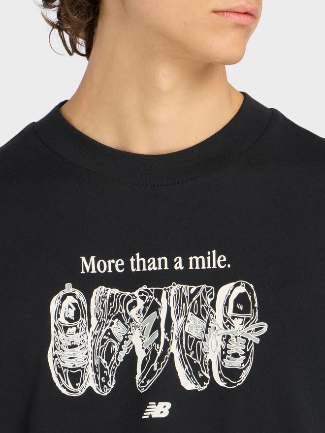 New Balance Black Graphic Print Cotton T-Shirt - Image 4