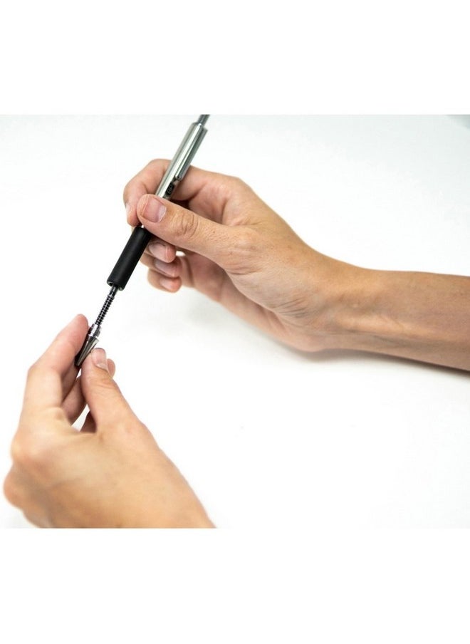Zebra Pen F-402 Retractable Ballpoint Pen, Stainless Steel Barrel, Fine Point, 0.7Mm, Black Ink, 2-Pack  - Image 4