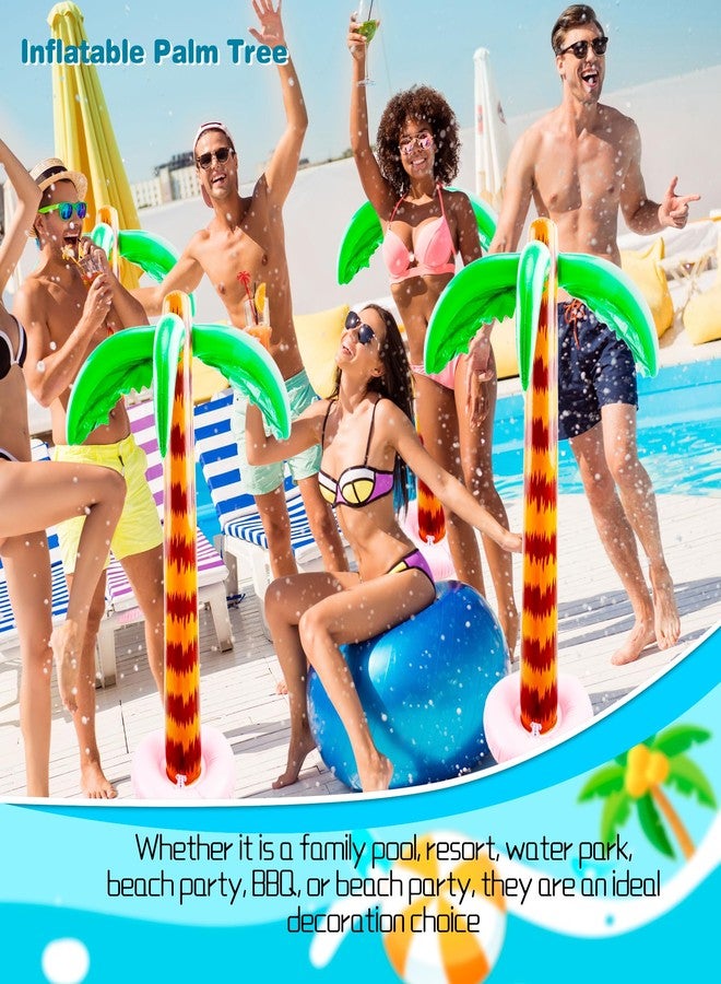 Cotiny 4 Pcs 35.5 Inch Inflatable Palm Trees Blow Up Coconut Tree Large Tropical Inflatable Trees for Summer Backyard Beach Pool Hawaiian Luau Party Decor, 2 Styles - Image 5