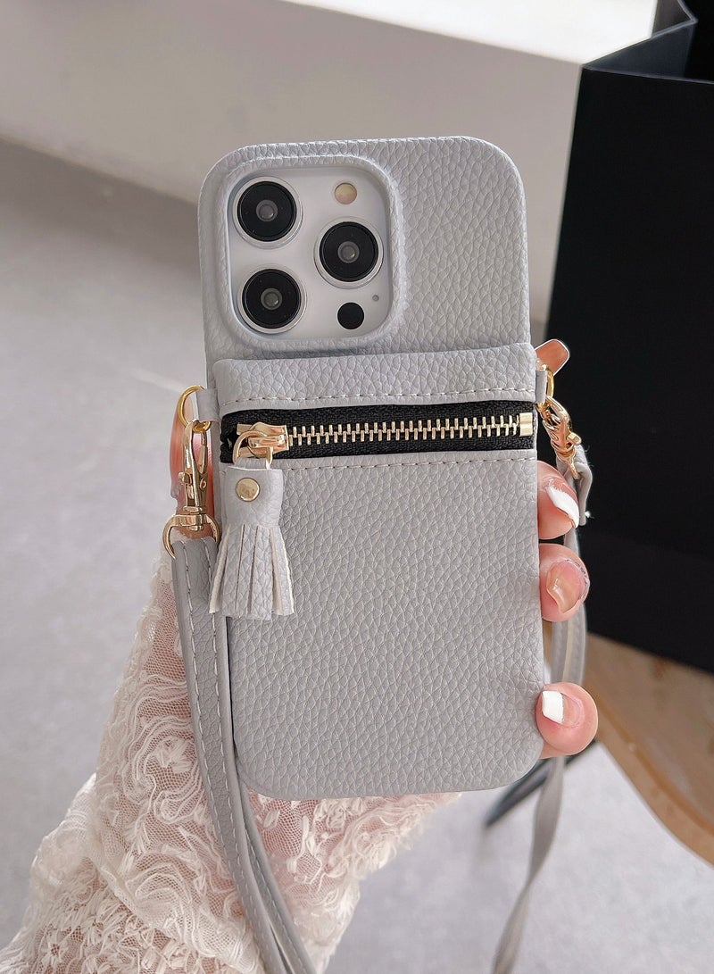 Suteni Back Cover Card Slots Leather Phone Case for iPhone