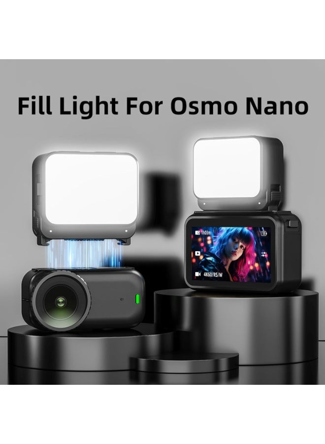 ضوء مغناطيسي صغير لـ DJI Osmo Nano,ضوء ملء LED المساعد القابل لإعادة الشحن IPX4 مقاوم للماء,4 مستويات سطوع إضاءة التصوير الفوتوغرافي القابلة للتعديل لـ YouTube / TikTok Selfie Vlog تسجيل الفيديو - Image 2