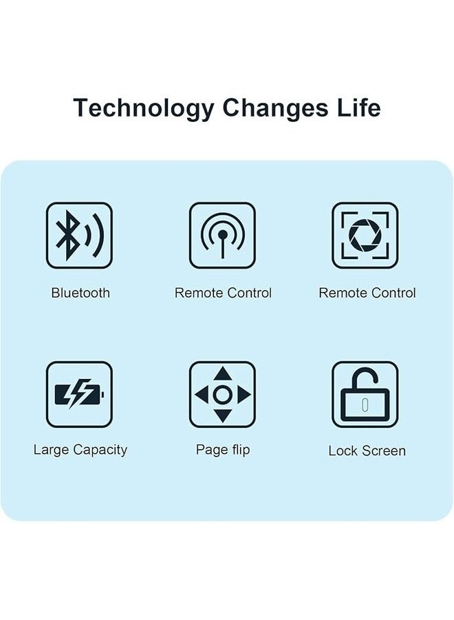 أداة النقر على الصفحة، جهاز التحكم عن بعد | جهاز تحكم عن بعد لغلق الإصبع لاسلكيًا، وحدة تحكم للهاتف المحمول غير لامعة لتسجيل الفيديو، والسفر، والسيارة، والتخييم - Image 5