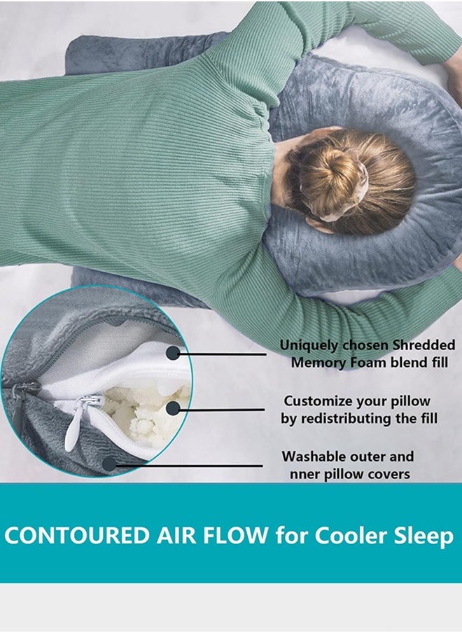 Garlo - Face Down Pillow for Sleeping - for BBL or Eye Surgery Recovery - Prone Pillow for Vitrectomy or Retinal Surgery - Home Massage Pillow with Shredded Memory Foam - Image 1