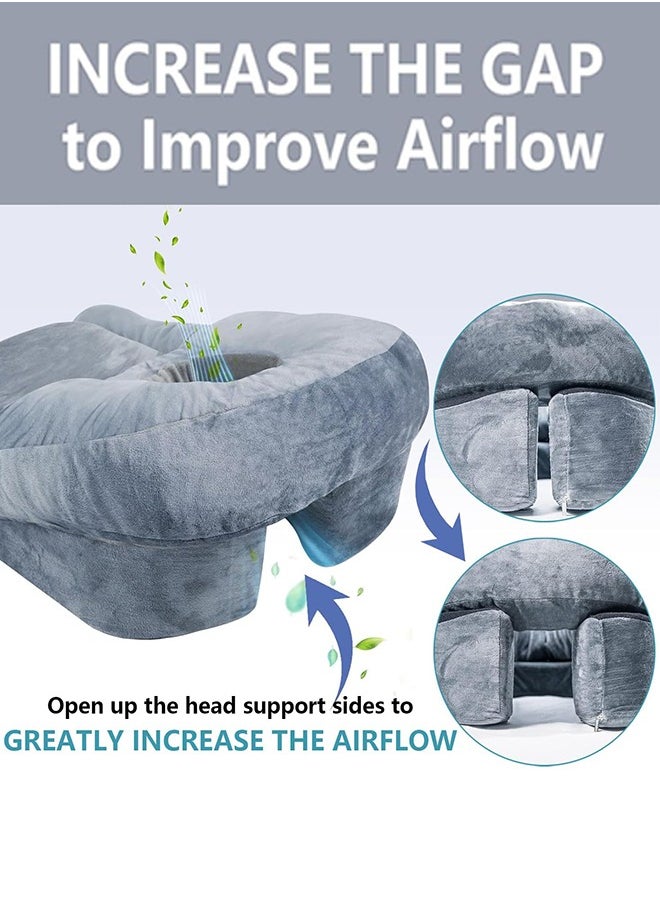 Garlo - Face Down Pillow for Sleeping - for BBL or Eye Surgery Recovery - Prone Pillow for Vitrectomy or Retinal Surgery - Home Massage Pillow with Shredded Memory Foam - Image 1