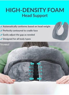 Garlo Face Down Pillow for Sleeping - for BBL or Eye Surgery Recovery - Prone Pillow for Vitrectomy or Retinal Surgery - Home Massage Pillow with Shredded Memory Foam  - Image 4