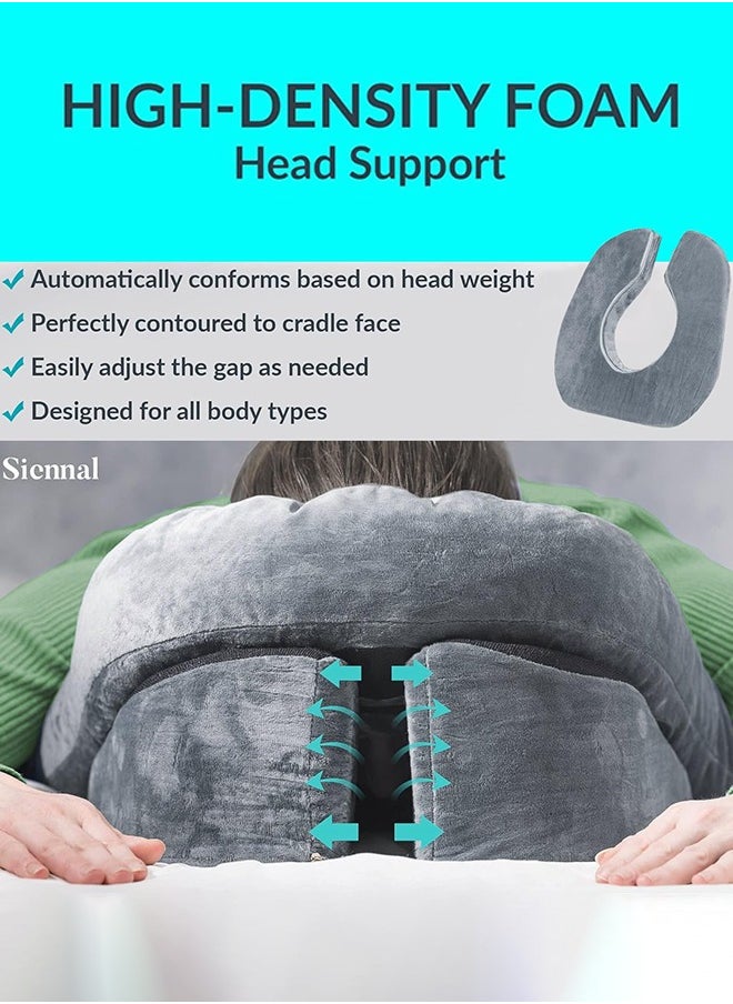 Garlo - Face Down Pillow for Sleeping - for BBL or Eye Surgery Recovery - Prone Pillow for Vitrectomy or Retinal Surgery - Home Massage Pillow with Shredded Memory Foam - Image 1
