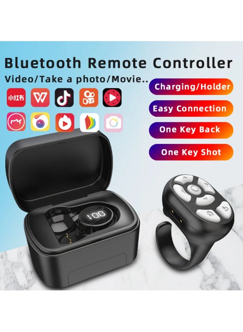 AROAQ Control Ring Universal Mobile Phone Remote Control with Charging Bin Phone Holder Bluetooth 5.3  - Image 2