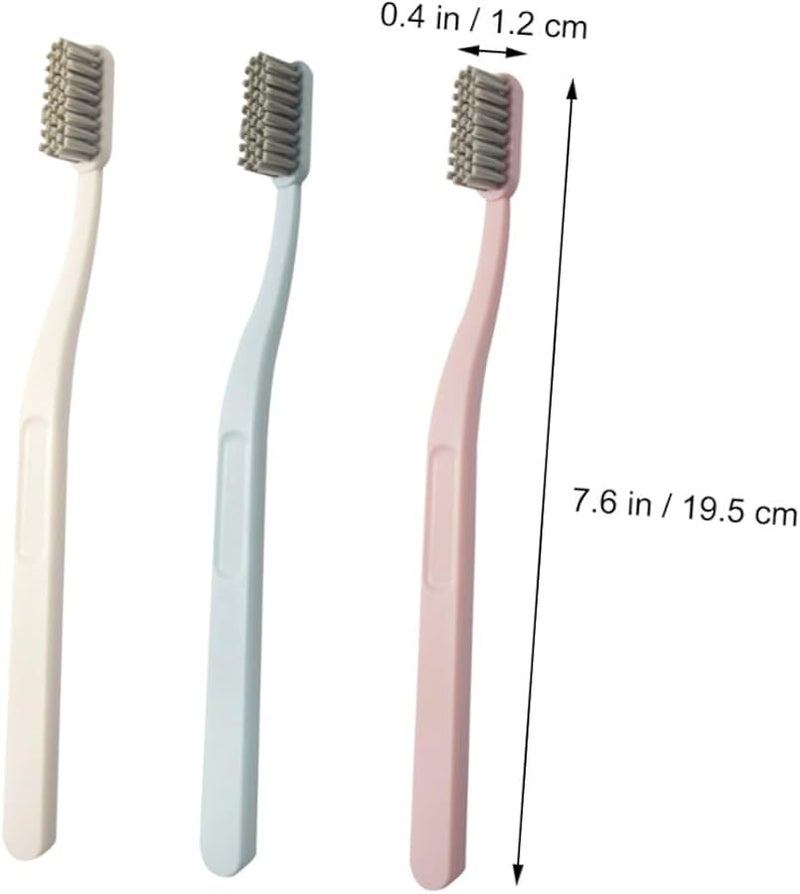 6pcs Charcoal Soft Bristle Toothbrushes For Adults With Ergonomic Handle Eco Friendly Travel Home Use Random Colors - Image 4