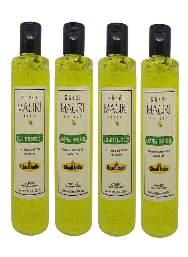 Khadi Mauri Aloe Vera Turmeric Gel - Pack Of 4 (840 ml) - Image 1