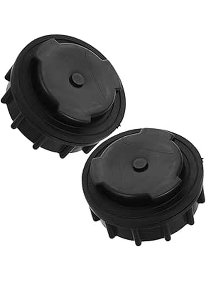 2pcs Weather Resistant Leak Stopper For Trash Cans Drain To Prevent Water Leakage And Ensure Durability Black - Image 1