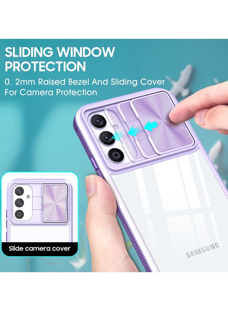 AUTO FOCUS Shockproof Protective Case Cover With Slid Camera Cover For Samsung Galaxy A34 Purple - Image 2