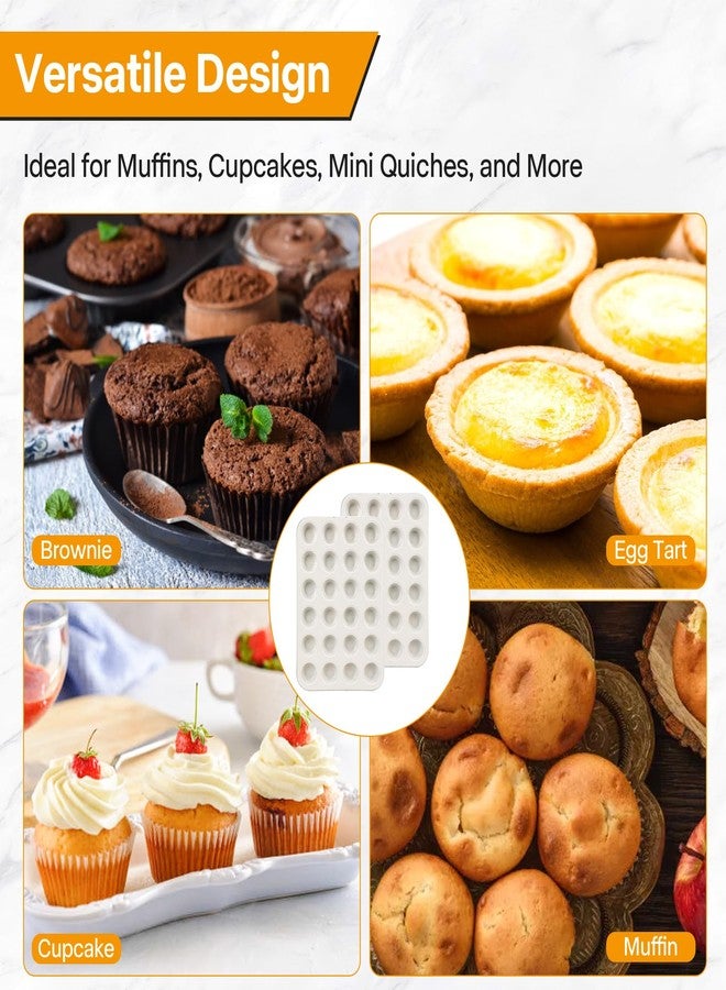 Spmarkt 2-Pack 24-Cup Beige Muffin Pan, Non-Stick Cupcake Tin, Ceramic Coating Safe Baking Pan - Image 3