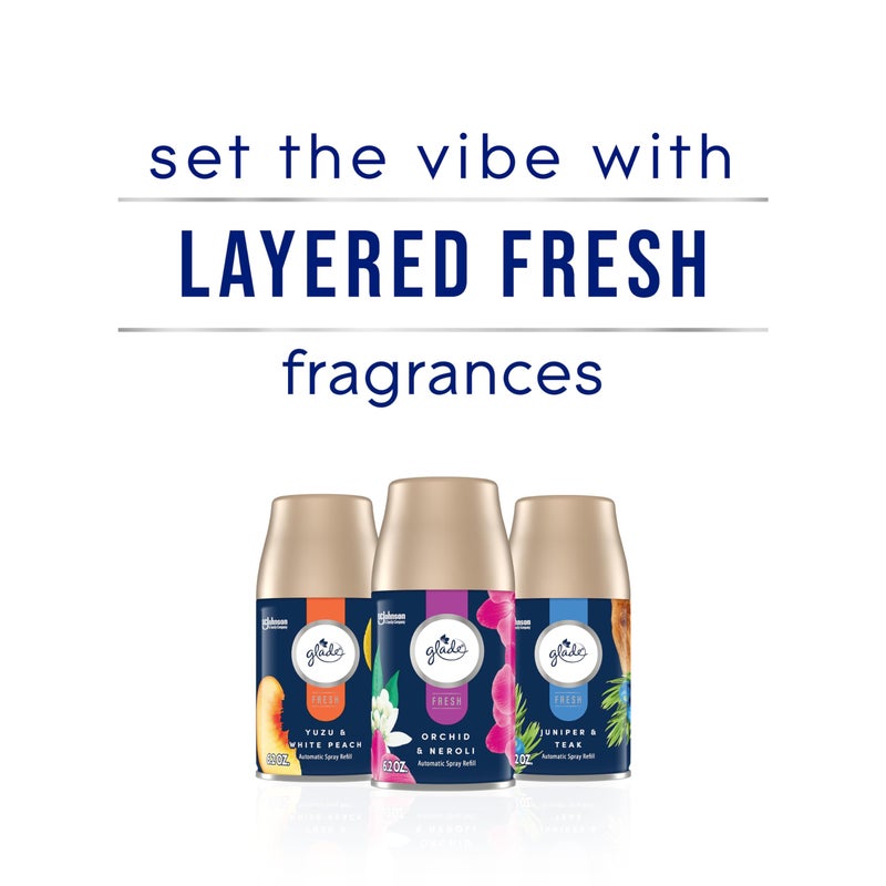 Glade Automatic Spray Refill, Air Freshener for Home and Bathroom, Orchid & Neroli, Fresh Collection, 6.2 Oz, 2 Count - Image 5