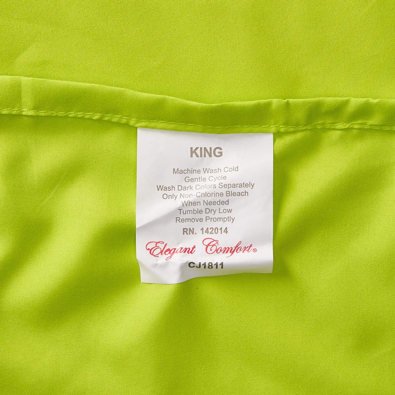 CELINE LINEN Luxury Silky-Soft 1500 Premier Softest Hotel Quality Wrinkle-Free 4-Piece Bed Sheet Set  Deep Pocket up to 16 inch  King Lime - Image 3