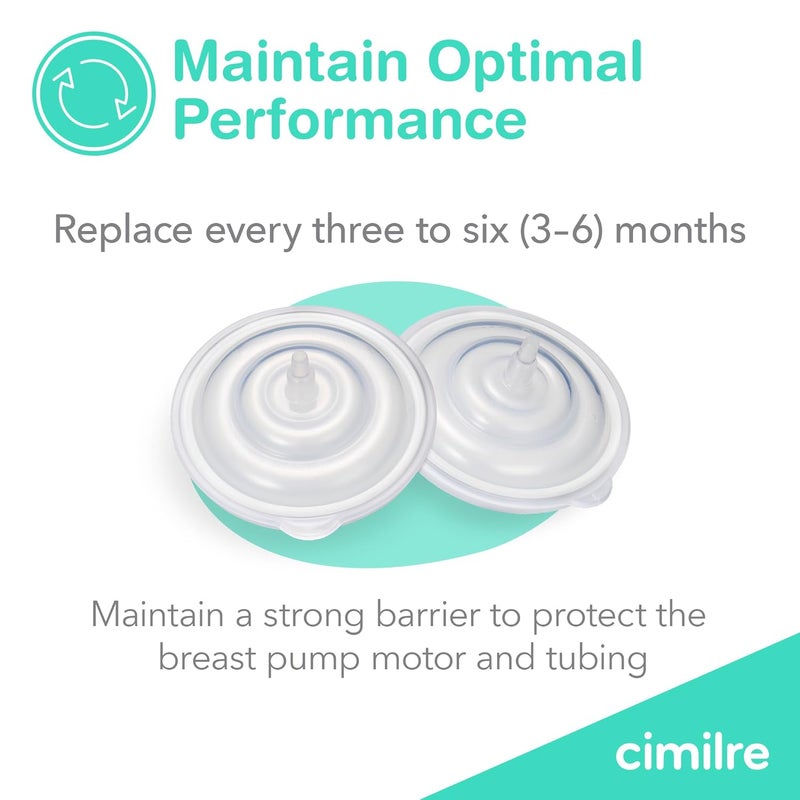 Cimilre Backflow Protectors Silicone Backflow Protector Membrane Keeps Air Moisture  Breast Milk from Entering Tubing  Breast Pump Motor Set of 2 - Image 3
