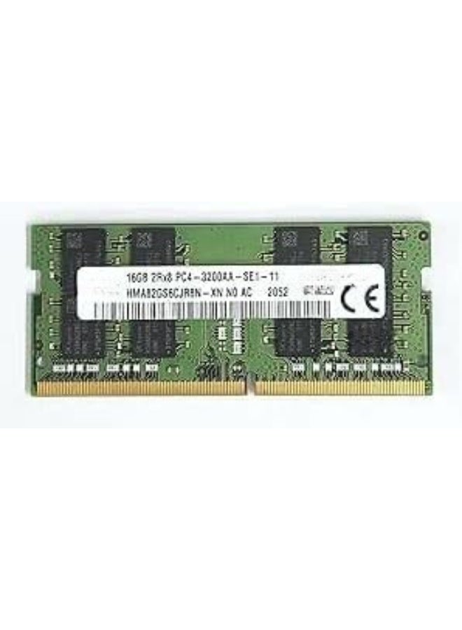 رام لابتوب DDR4 بسعة 16 جيجا – 3200 ميجاهرتز، PC4-25600، توقيت CL22، فولت 1.2، SODIMM – متوافقة مع HMA82GS6CJR8N-XN