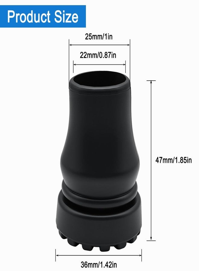 XYQMLY 2 Pack Rubber Cane Tips 7/8 Inch (22mm) Heavy Duty Rubber Replacement Cane Tips, Black Sturdy Rubber Crutch Tips for Walking Sticks, Hiking Sticks, Seniors Crutches Accessories - Image 2