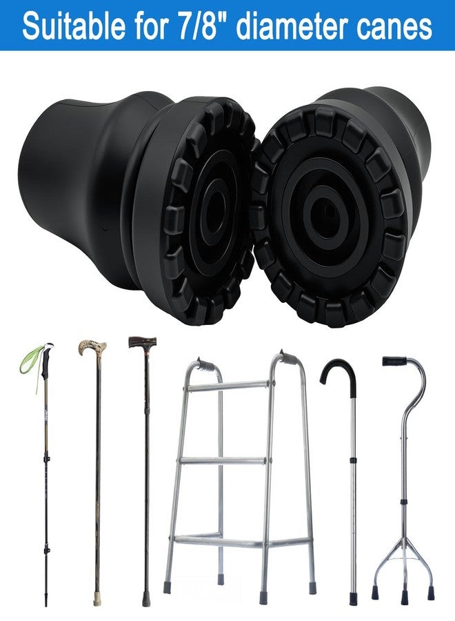 XYQMLY 2 Pack Rubber Cane Tips 7/8 Inch (22mm) Heavy Duty Rubber Replacement Cane Tips, Black Sturdy Rubber Crutch Tips for Walking Sticks, Hiking Sticks, Seniors Crutches Accessories - Image 5