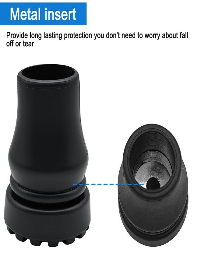 XYQMLY 2 Pack Rubber Cane Tips 7/8 Inch (22mm) Heavy Duty Rubber Replacement Cane Tips, Black Sturdy Rubber Crutch Tips for Walking Sticks, Hiking Sticks, Seniors Crutches Accessories - Image 3