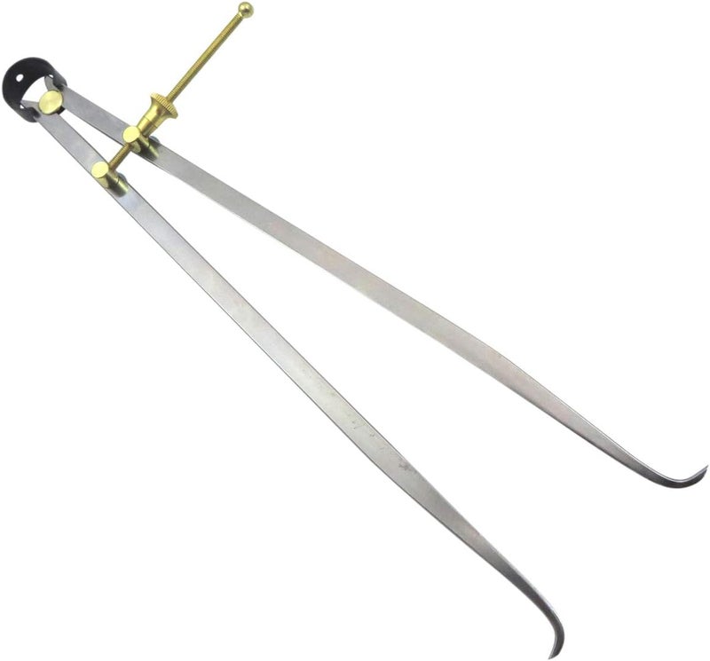 Taytools 467979 Toolmaker's “Yankee” Quick-Spring Nut, Rapid Adjust, Spring Inside Calipers ID Dividers, 0-12” / 300 mm Range, Brass Fulcrum and Fine Adjustment Mechanism, Flat Leg - Image 2