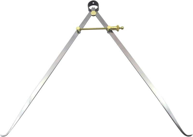 Taytools 467979 Toolmaker's “Yankee” Quick-Spring Nut, Rapid Adjust, Spring Inside Calipers ID Dividers, 0-12” / 300 mm Range, Brass Fulcrum and Fine Adjustment Mechanism, Flat Leg - Image 1