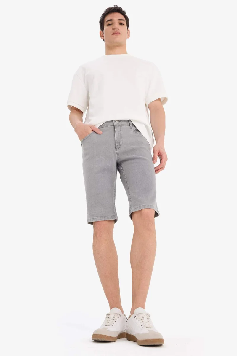 ديفاكتو Slim Fit Denim Bermuda