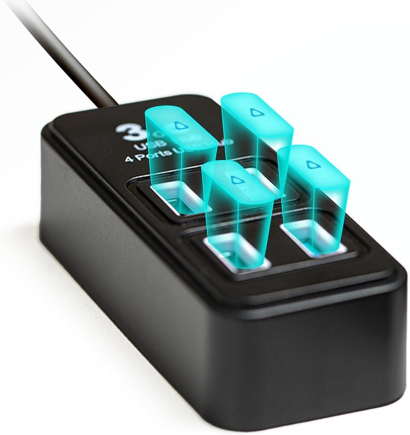 Rebuff Reality 4-Port USB Hub for Vive Tracker USB dongles - Image 1