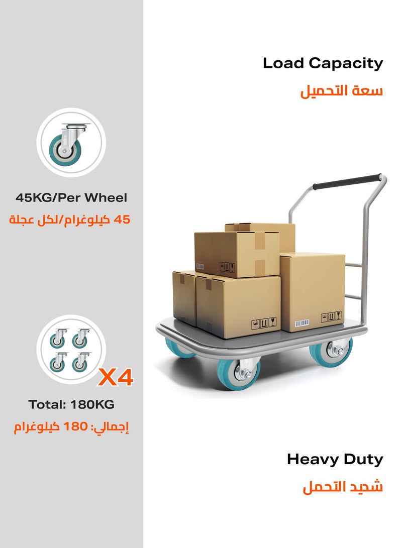 BMB tools 4-Piece Grey Rubber Caster - Plate - Swivel / 75mm - Image 5