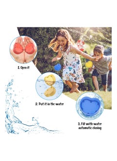 SYOSI Self Sealing Water Balloons 4 Pieces Reusable Magnetic Water Balloons for Swimming Parties, Beach Parties, Kindergarten Events, Family Gatherings  - Image 3