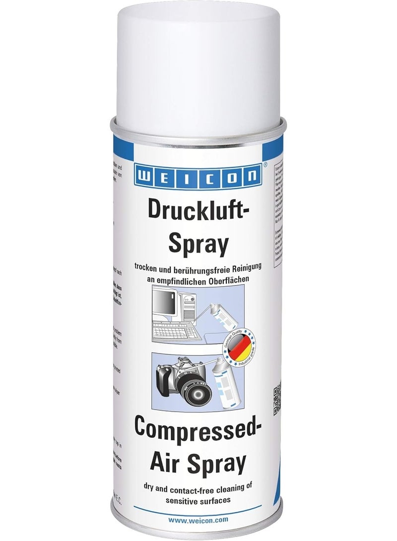 Weicon Compressed-Air Spray is a 400 ml Cleaner Spray for Computer, Laptop, Tablet, Gaming Consoles, PC Housing Fan, Mobile Phone, and Smartphone, Compressed Air Duster Dryer