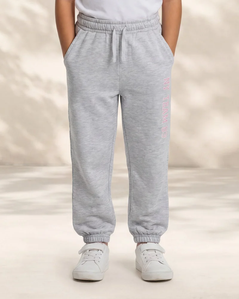 ردتاغ Girls Grey Jogger Track Pants