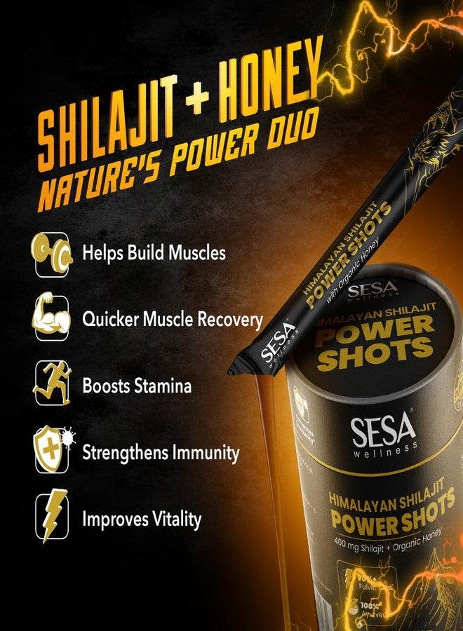 Sesa Himalayan Shilajit Power Shots | 30 Sticks | 400mg Pure Shilajit with Organic Honey | Lab Certified, 70%+ Fulvic Acid | Boosts Energy, Stamina & Immunity | 100% Ayurvedic | No Sugar Adulteration & Additives - Image 3
