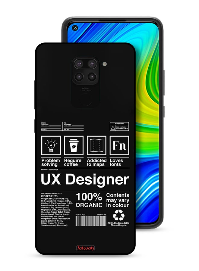 Tolwak Xiaomi Redmi Note 9 Protective Case Cover Ux Designer Sticker - Image 1