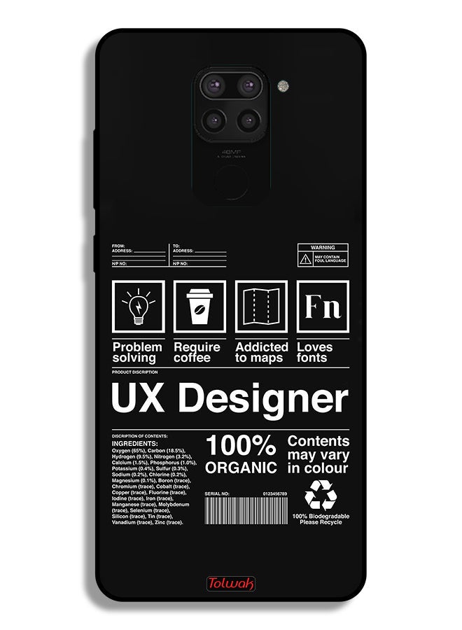 Tolwak Xiaomi Redmi Note 9 Protective Case Cover Ux Designer Sticker - Image 2