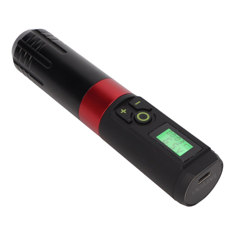 Wireless Rotary Tattoo Pen LED Display 2000mAh Liner Shader Timing Function Rechargeable Cartridge Tattoo Machine Black Green - Image 2