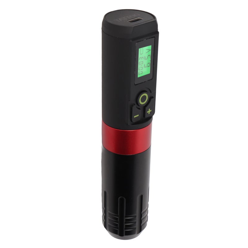 Wireless Rotary Tattoo Pen LED Display 2000mAh Liner Shader Timing Function Rechargeable Cartridge Tattoo Machine Black Green - Image 4