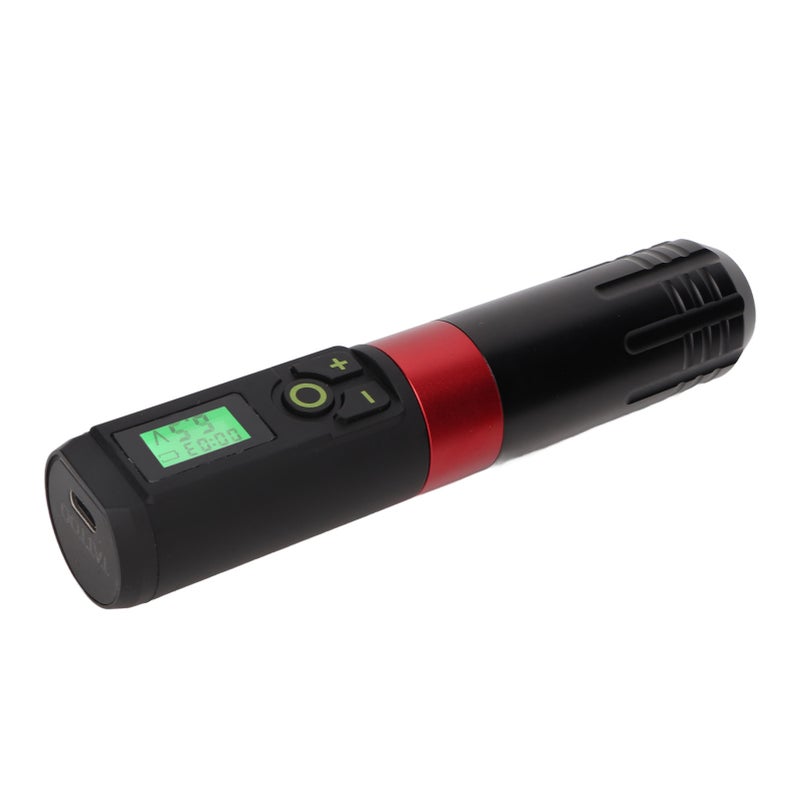 Wireless Rotary Tattoo Pen LED Display 2000mAh Liner Shader Timing Function Rechargeable Cartridge Tattoo Machine Black Green - Image 5