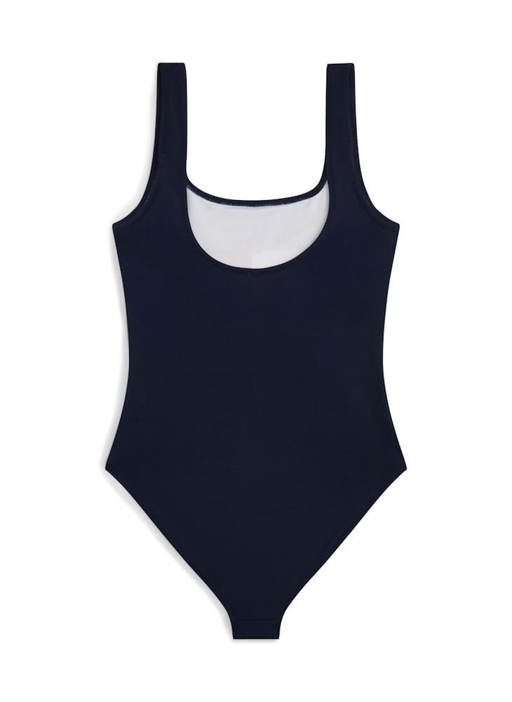 TOMMY HILFIGER Classic Colour-Blocked Square Neck Swimsuit - Image 2